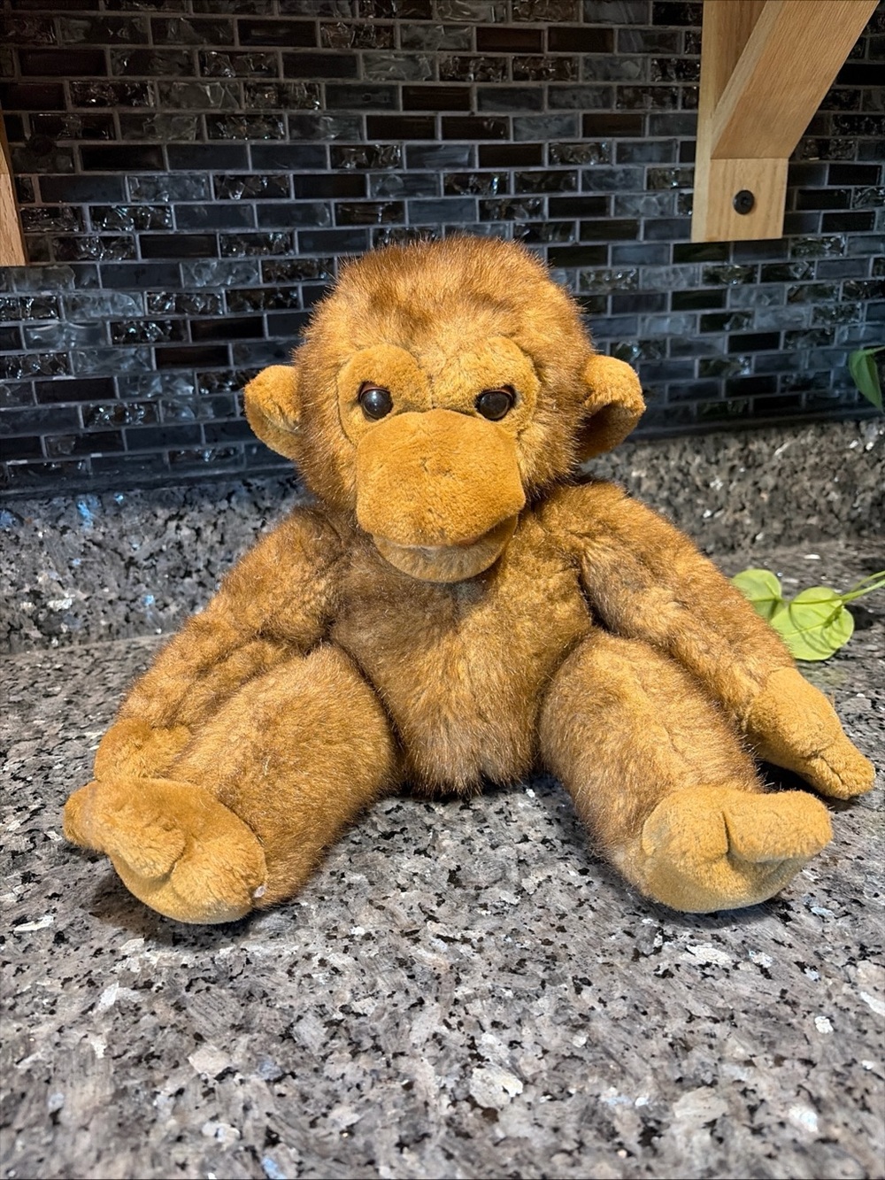 1983 Vintage Stuffed Monkey Ape Brown Plush Stuffed Animal Carousel By Guy